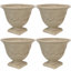 Pot de fleurs d'extérieur rond en polyrésine 16 po x 16 po x 13 po Darcy - ensemble de 2-335908183-335908184