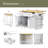 48Inch Large Kitchen Island With 2 Bar Stools, Power Outlet, Door Internal Storage Rack-1393103767