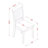 7 Piece Kitchen Table Set Consist of a Rectangle Dining Table and 6 Linen Fabric Upholstered Dining Chairs, 36x60 Inch, Black-1371985486-1415565039
