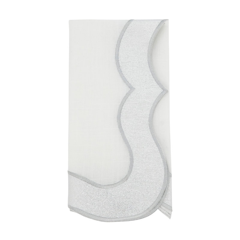 Serviette de table Peluso, Argent argent