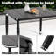 Table de salle à manger de patio en métal thermolaqué avec trou pour parasol-734348182