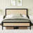 Metal Bed Frame with Rattan Headboard-795227635-797003968