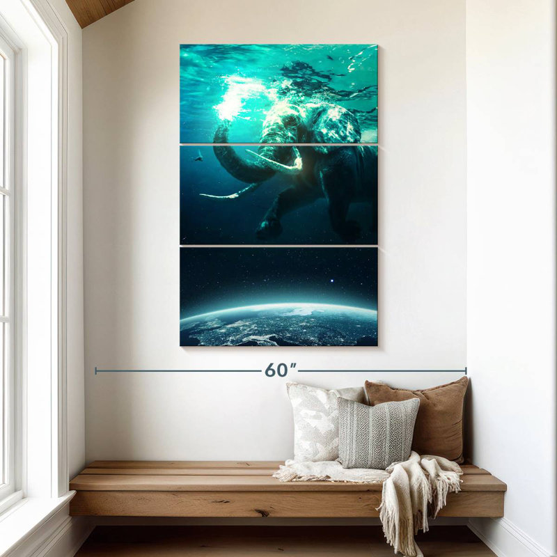 Brampt Elephant In Space, 50" H x 32" W
