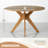 Xavion 48-Inch Round Kitchen Table, Model : XVT-41, Solid Wood Frame with Sculpted Splayed Legs and Natural Wood Grain, Honey Oak Finish-958778270