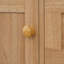 Meuble-lavabo autoportant avec lavabo en céramique et rangement en grain de bois naturel