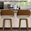 Tabourets de bar pivotants avec dossier en bois massif, hauteur de comptoir moderne du milieu du siècle, 66 cm (lot de 2)-1630086431-1630086425