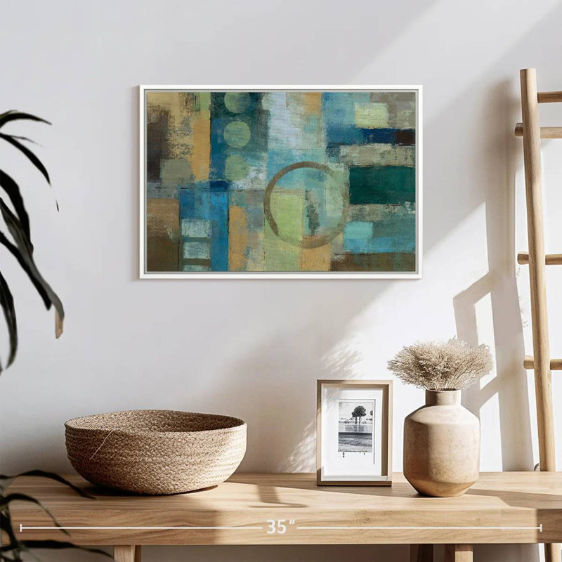 Point focal, 19 po x 13 po, Cadre flottant blanc