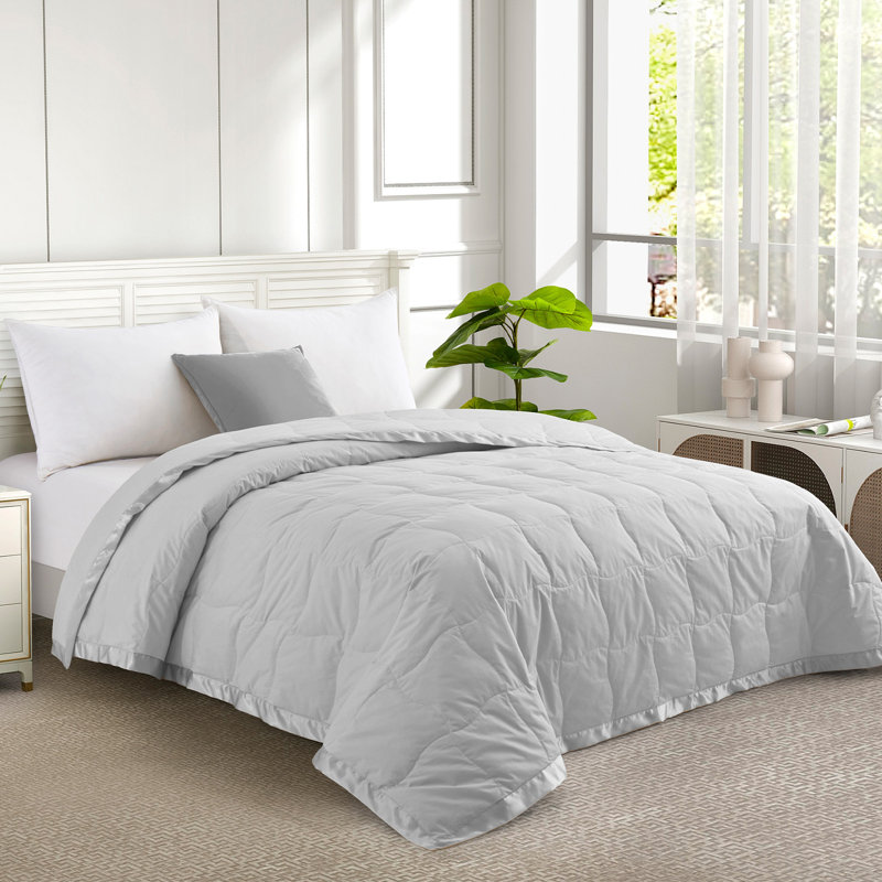  Surdimensionné en duvet de coton léger, Double / Grand, Gris