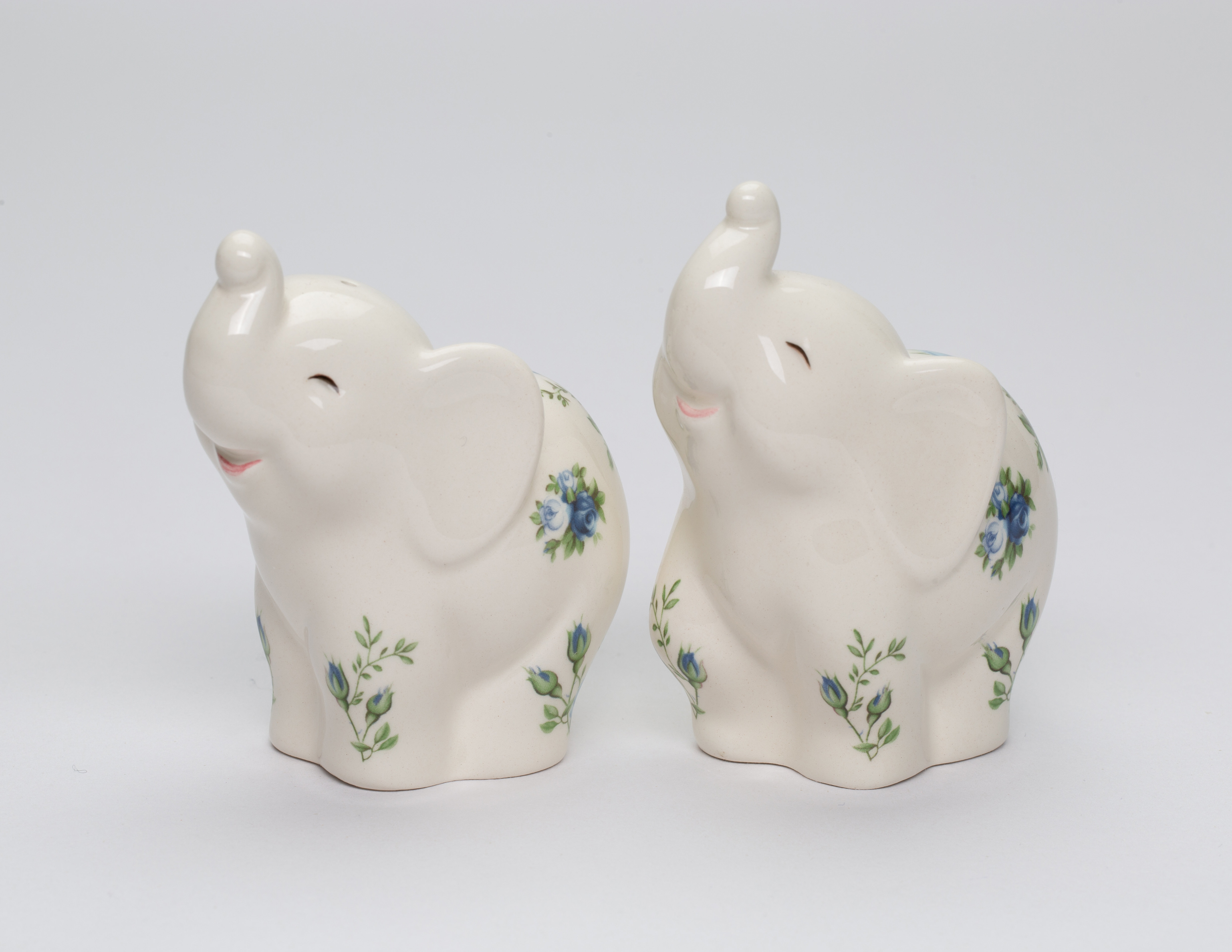 Cosmos Gifts Elephants With Blue Roses Salt And Pepper | Wayfair