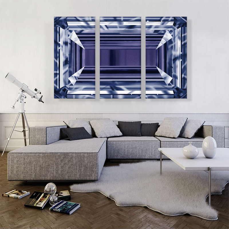«Mauve bleu émeraude», impression sur toile tendue, H 40 po x l 60 po x 1,5 po