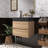 Bathroom Vanity Matte Black Engineered Quartz Sink-640200489