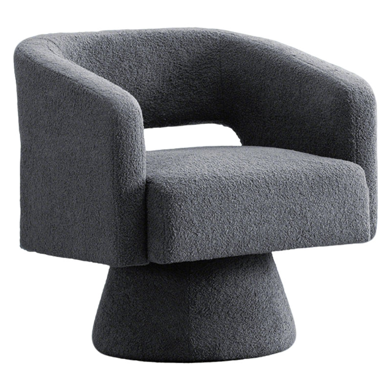 Fauteuil demi-tonneau pivotant Modern, Gris