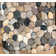 Tumbled River Rock Pebble Natural Mosaic in Mixed color For Floor and Wall Tile 12"x12"
