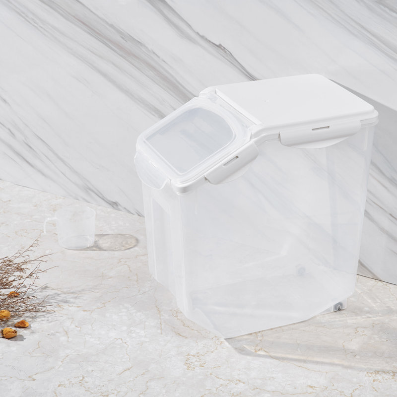 Jill Food Storage Container, 1, 16 quart, White/Gray
