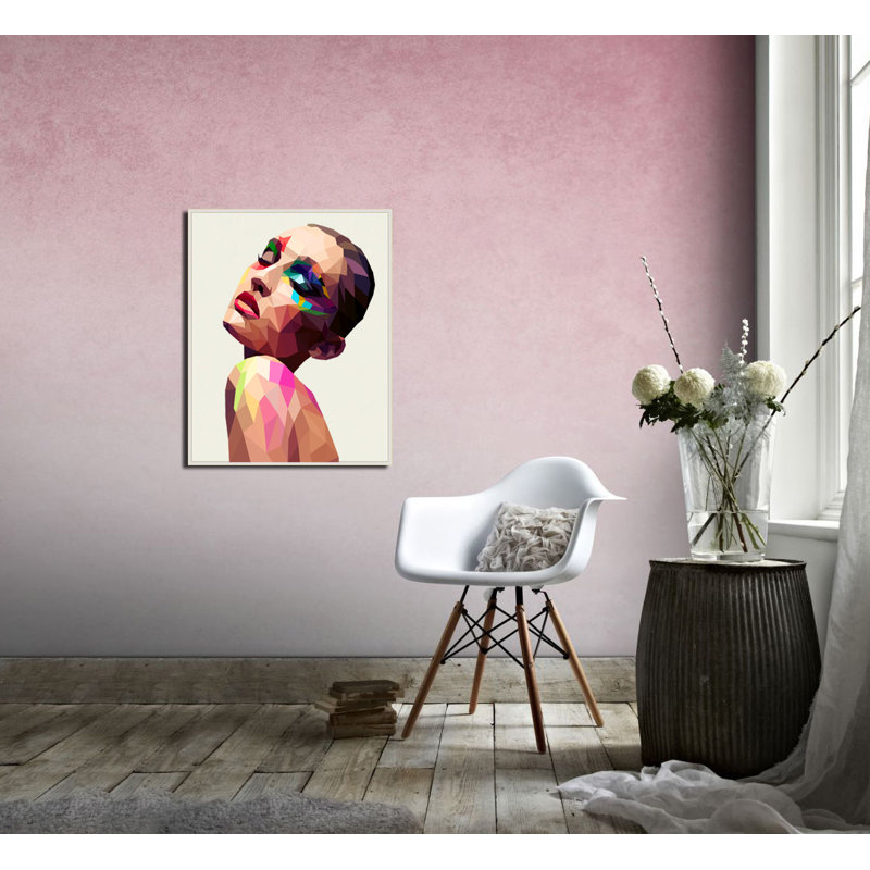 Adhésif décoratif polygonal stylish, H 64 po x l 46 po
