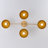 4-Light Dimmable Linear Sputnik Semi-Flush Mount