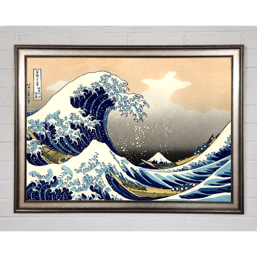 Gerahmtes Wandbild Hokusai A Big Wave Off Kanagawa