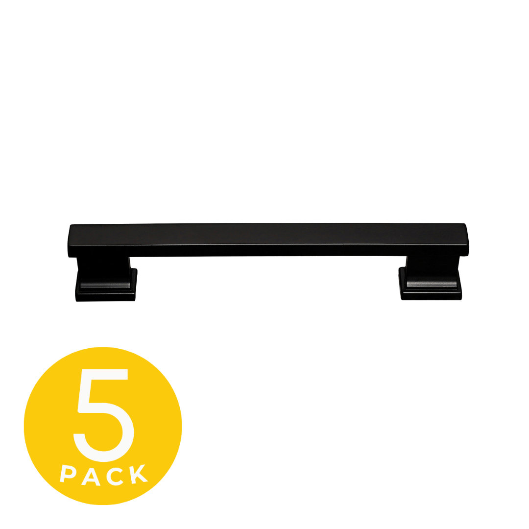 Hexa Series 5 in. (128 mm) Center-to-Center Modern Cabinet Handle/Pull (5-Pack) (Set of 5) Sapphire 