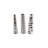 Ceramic Slim Cone Shaped Decorative Silver Vase with Varying Textures Set