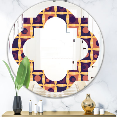 Miroir mural quadrilobe éclectique