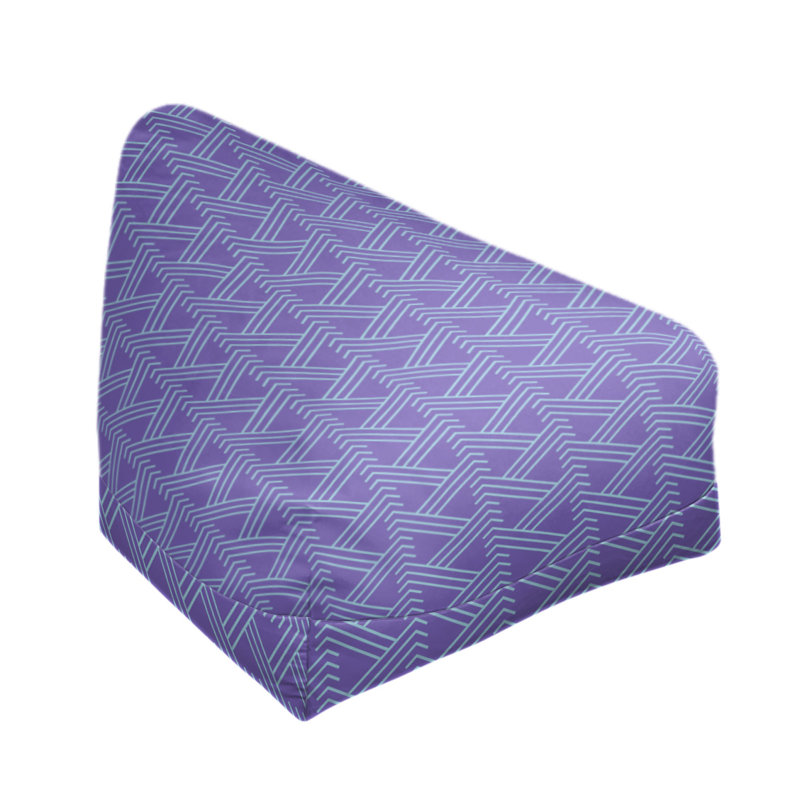 Housse de sac de pois classic, H 38 po x L 42 po x P 29 po, Bourre en polyester, Mauve / bleu sarcelle