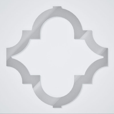 Marrakesh Decorative Fretwork Acrylic Wall Panels, Large, 23 3/8"W x 23 3/8"H x 1/8"T, Grey