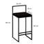 Tabouret de bar industriel moderne, couleur fumée, 13,8 po x 33,1 po x 13,8 po | Fabrication 100% métal avec 22 coussins en mousse et hauteur d'assise confortable: 25,6 pouces | Parfait pour les bars, les cuisines et les salles à manger-407121100