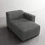 Chaise longue simple en velours côtelé Berlare-601027412