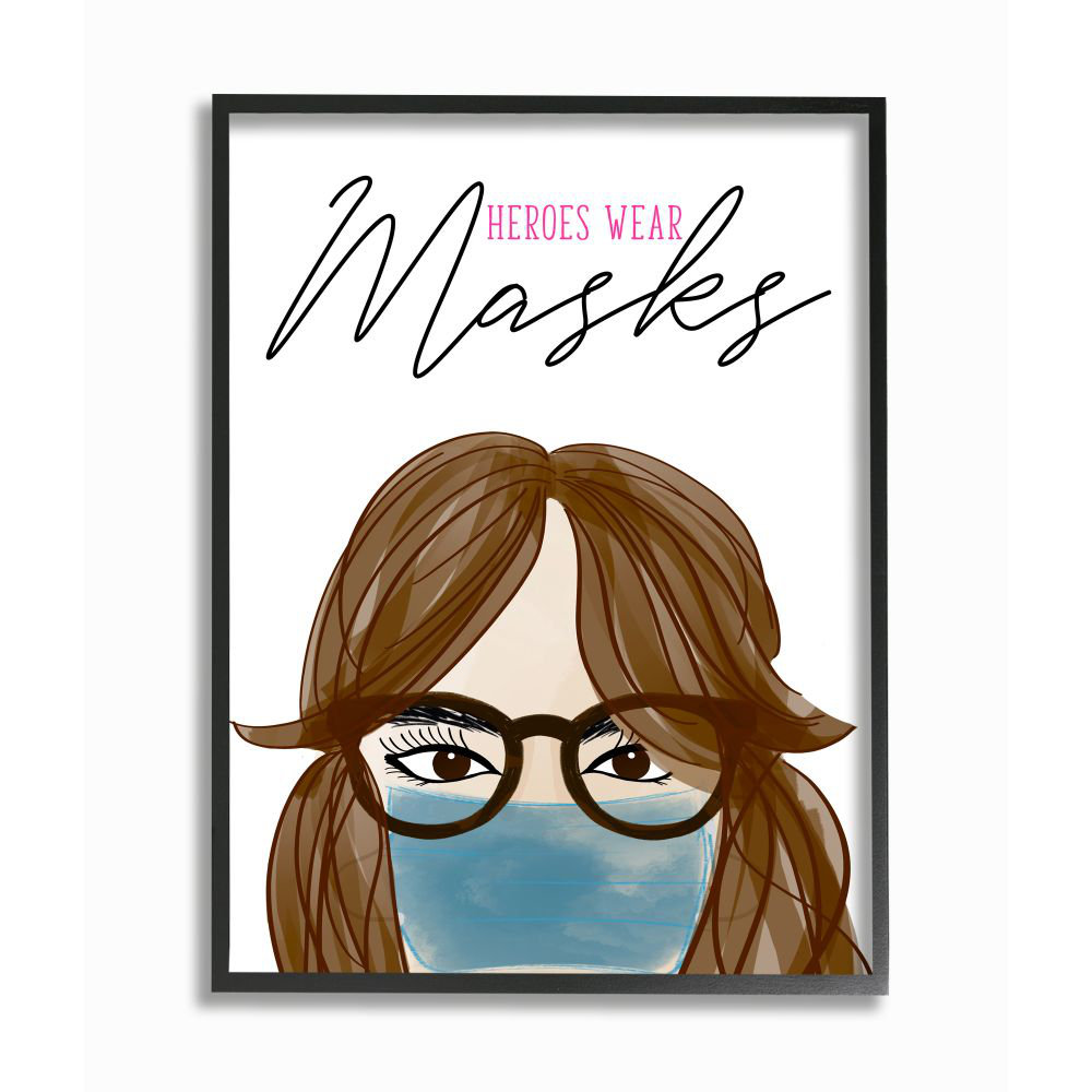 " Heroes Wear Masks Doctor Nurse Healthcare " by Anna Quach Stupell Industries 