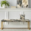 Banc floral rembourré or-135449362