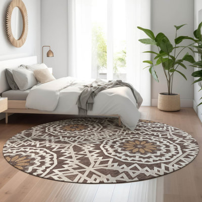 Premium Machine Washable Cerrito Chocolate Rug