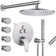 10" Wall Mounted Shower System with Dual Mode Body Jets，2-in-1 Handheld 2.5 GPM