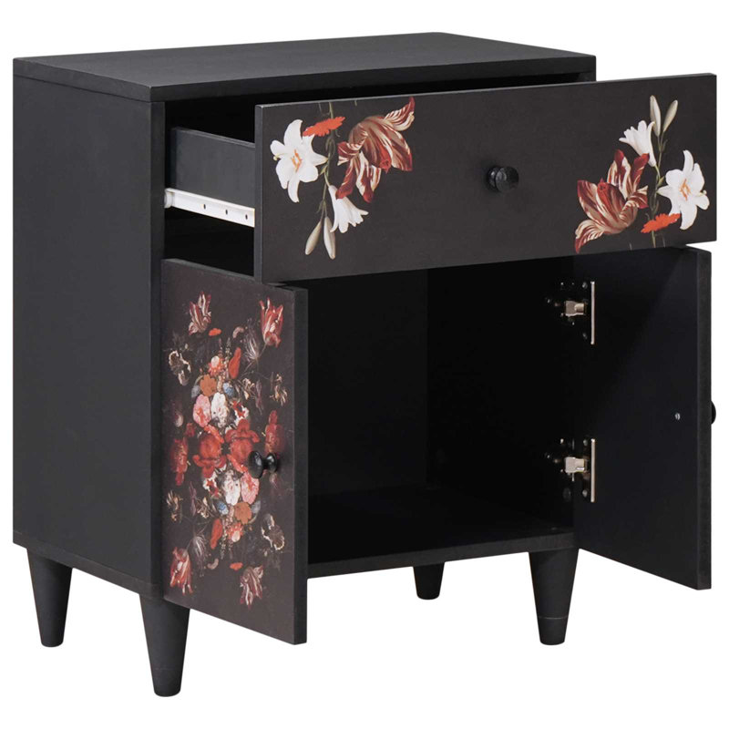 50cm W Solid Wood Bedside Table