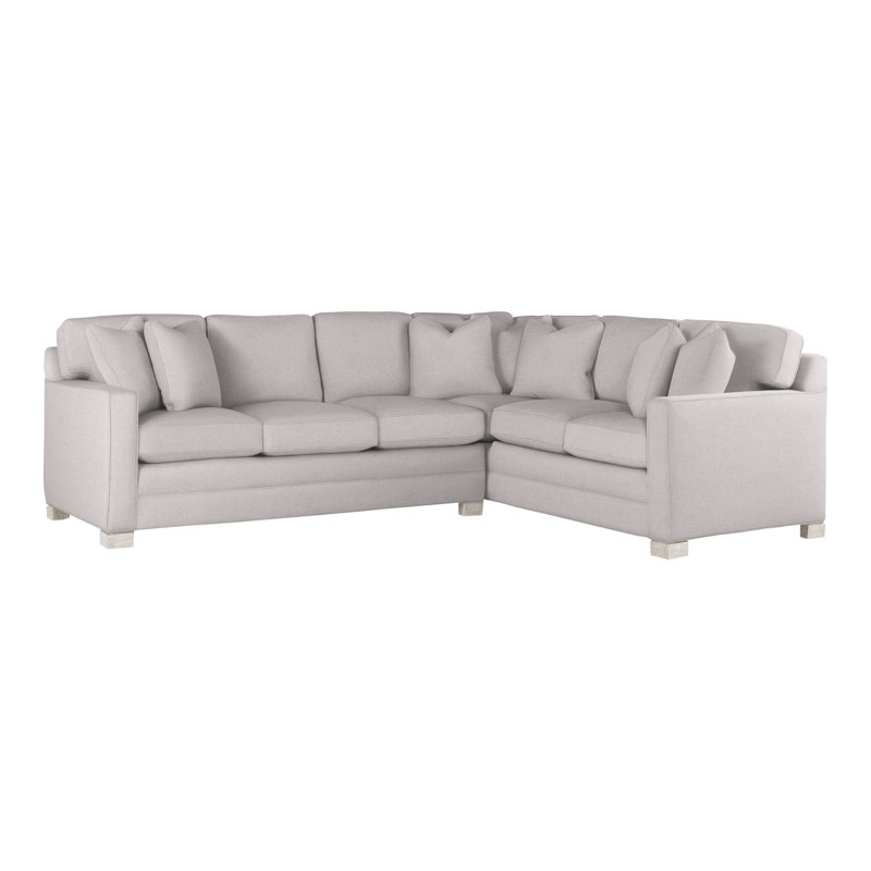 Hillcrest Upholstered L-Shaped Sectional Reversible, Nadia Linen, Casa Blanca