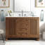 Meuble-lavabo simple autoportant 48 po avec comptoir en marbre d'ingénierie, lavabo en céramique, dosseret-1121856372-1121856373