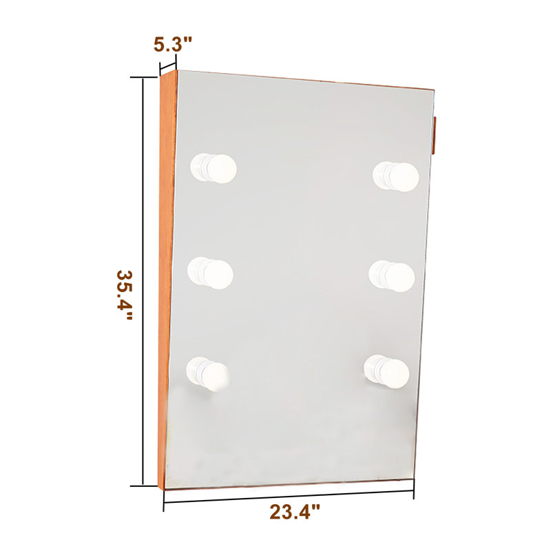 Miroir de salle de bain rectangulaire avec lumières