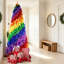 Arbre de Noël artificiel en forme de spirale en PVC 7,5 pi, 1825 pointes de branches, arbre de Noël unique en forme de spirale avec support en métal robuste et pliable