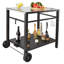 Chariot de salle à manger d'extérieur avec double tablette et table de préparation pour barbecue mobile
