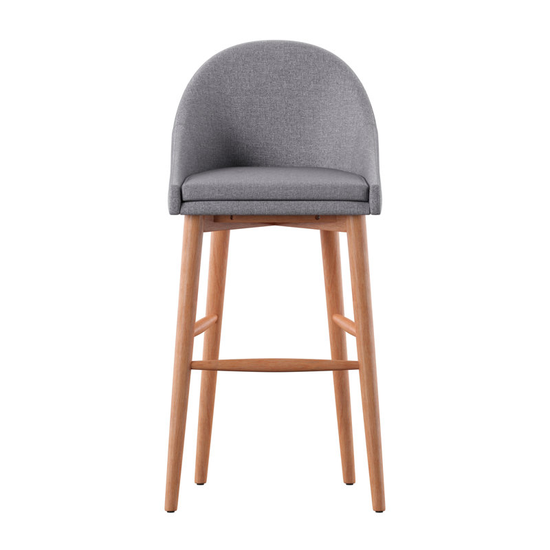 Tabouret de bar et de comptoir Loyd, Tabouret de bar (assise de 29,25 po de hauteur), Naturel, Lin gris