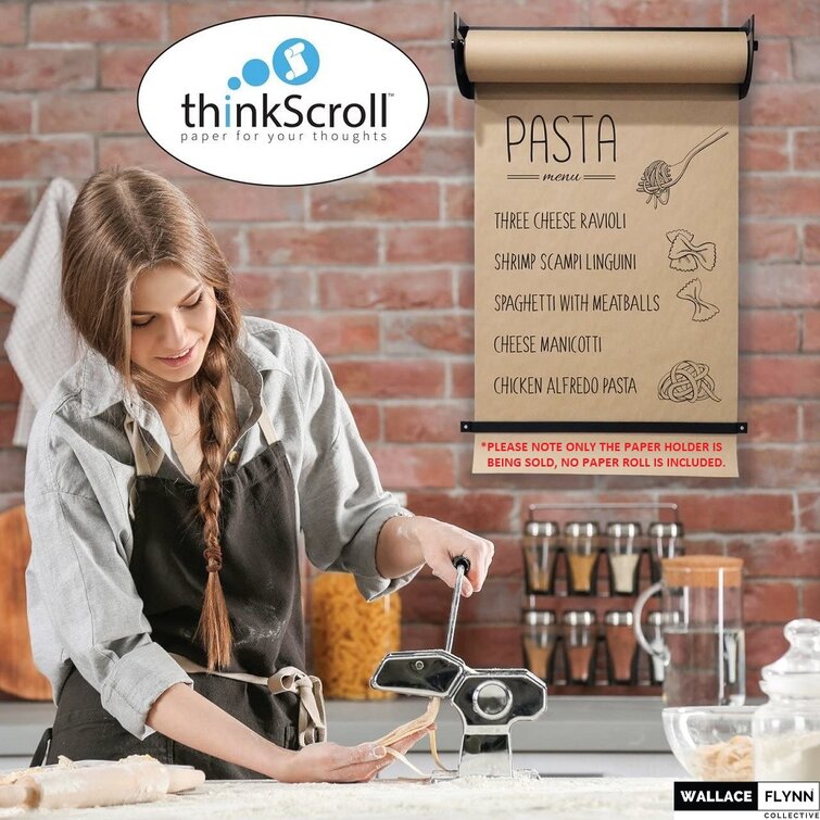 thinkScroll 24 Wall-Mounted Kraft, Butcher Paper Roll Holder/Dispenser