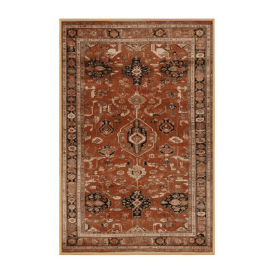 Machine Washable Persian Brown Area Rug