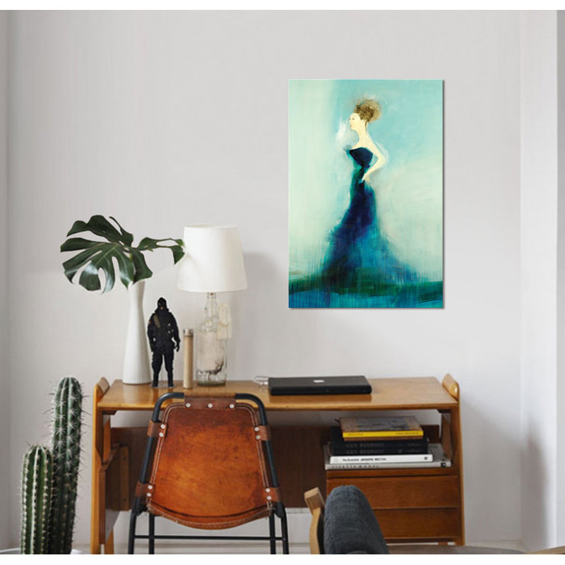« gracieuse », impression sur toile, H 26 po x l 18 po x P 1,5 po, Pas de tapis, Toile tendue