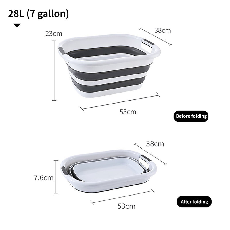 Panier à linge avec poignées Georgina, Petit (H 14,96 po x l 20,8 po x P 9,05 po)