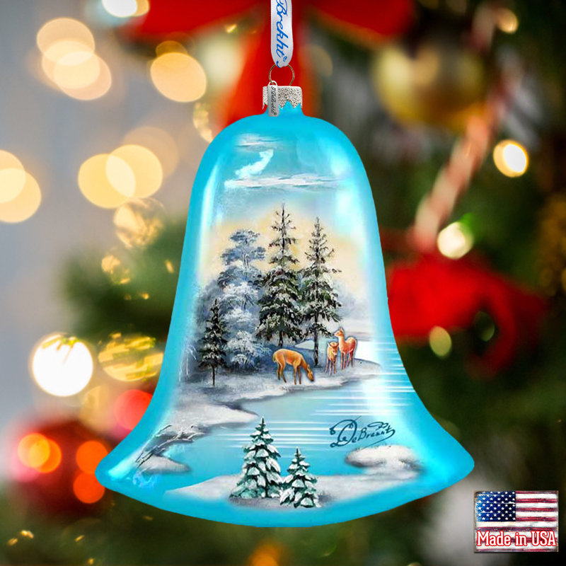 Holiday Splendor 3.5'' Handmade Glass Holiday Shaped Ornament