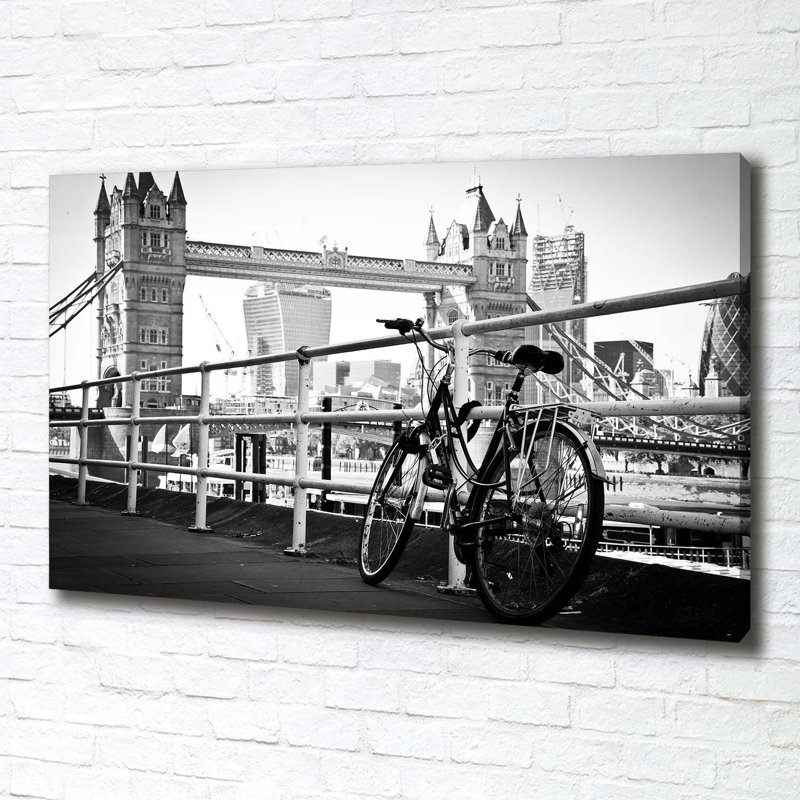 Bike In London - Wrapped Canvas Print