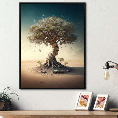 Bonsai Tree on Sand III - Impression sur toile