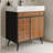 30" Freestanding Bathroom Vanity With Ceramic Sink, 3-Drawer & 1 Storage Cabinet With Gold Handles-45022123