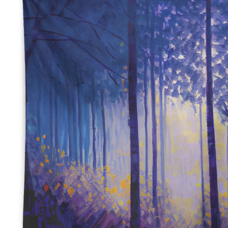 Tapisserie en polyester avec des punaises, H 32 po x l 39 po