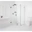 Illume 34 in. x 32 in. x 78 in. 90-degree Fully Frameless Wall Hinged Glass Shower Enclosure-1283372544