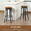 Tabouret de bar 2 pièces avec repose-pieds et tissu en microfibre, tabouret de bar avec pieds en acier thermolaqué-1819484547